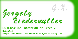 gergely niedermuller business card