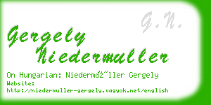 gergely niedermuller business card